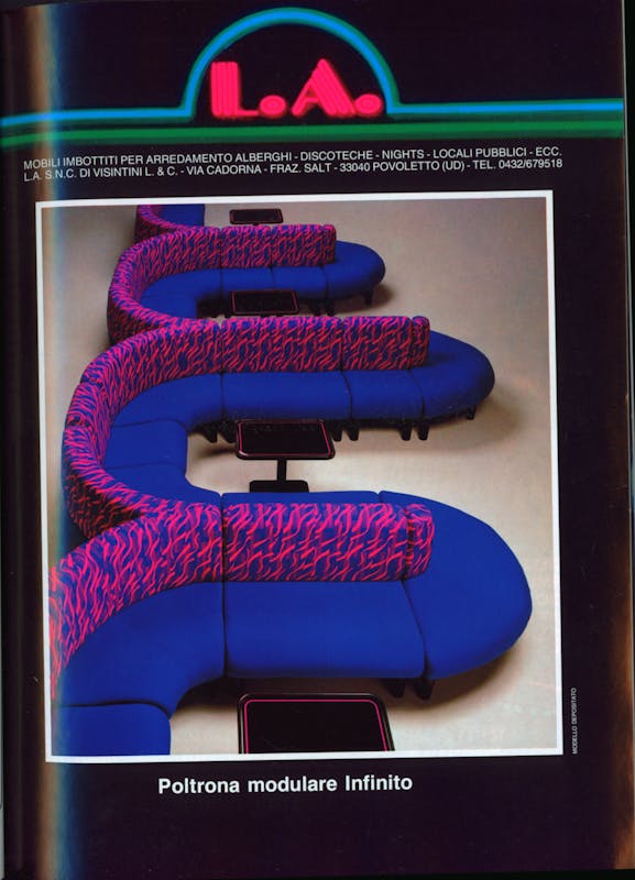 `Inserzione L.A. Poltrona modulare infinito
