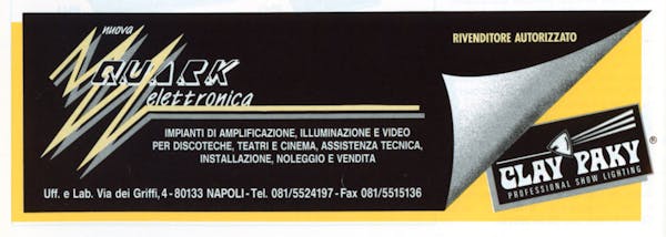 `Inserzione Quark Elettronica Rivenditore Autorizzato Clay Paky