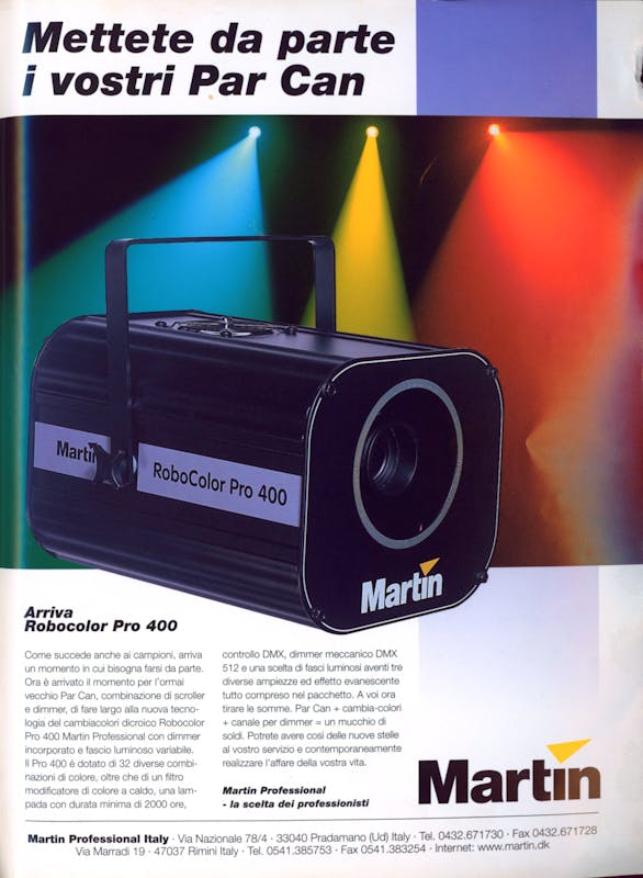 `Inserzione Martin Professional Italy Robocolor Pro 400