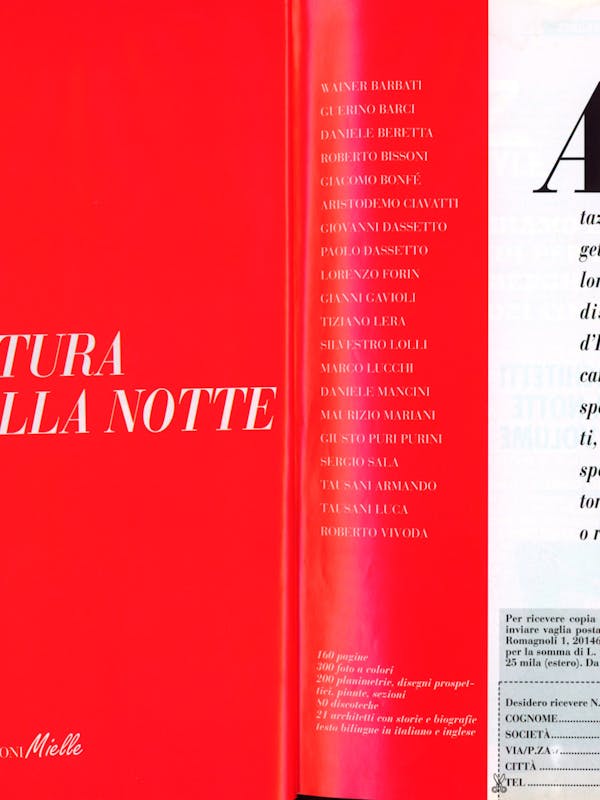 `Inserzione Mielle Architettura della notte