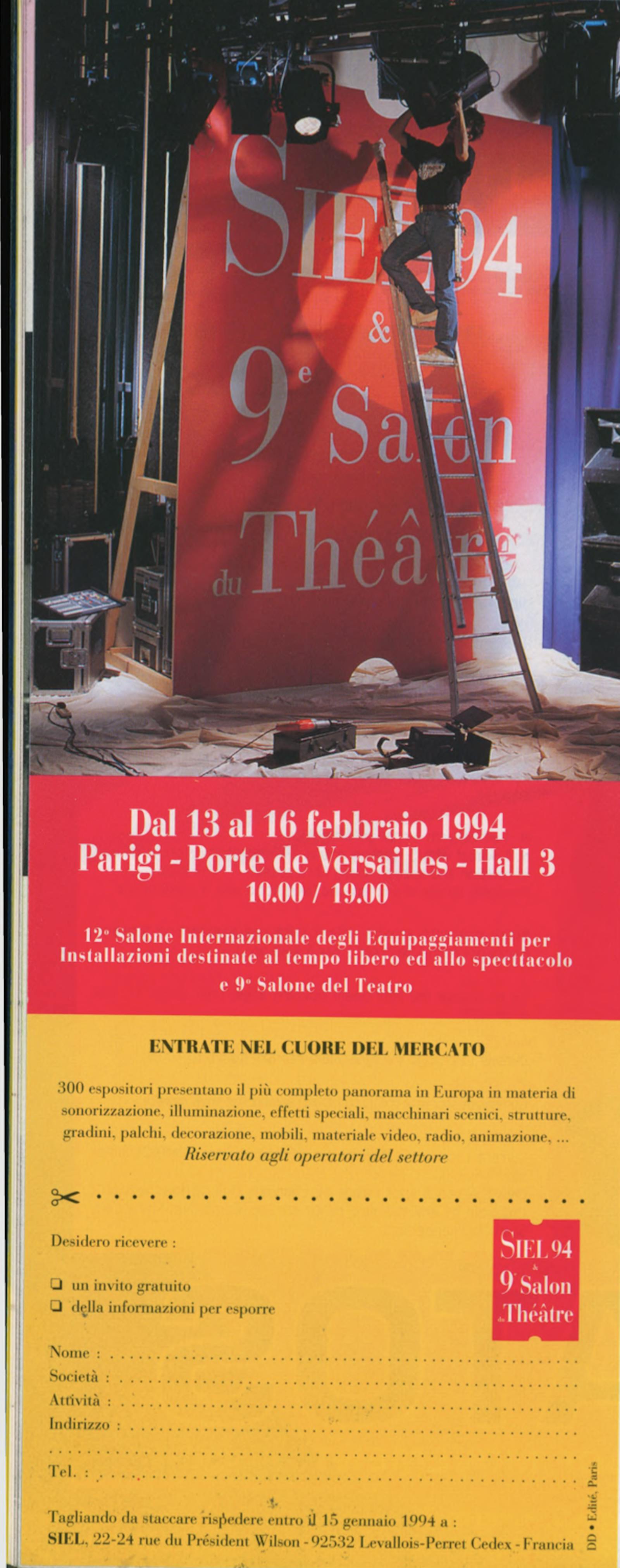 Pubblicità SIEL: Siel94 & 9ᵉ Salon du Théâtre