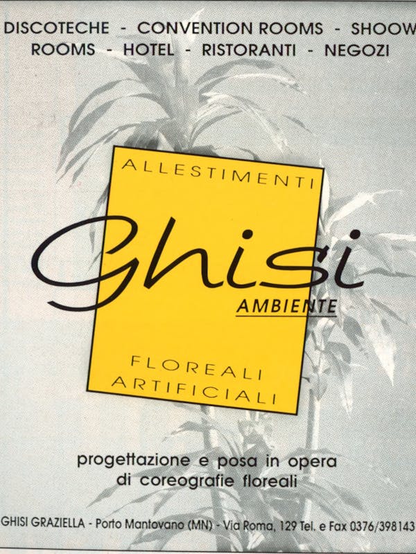 `Inserzione Ghisi Ambiente Allestimenti floreali artificiali