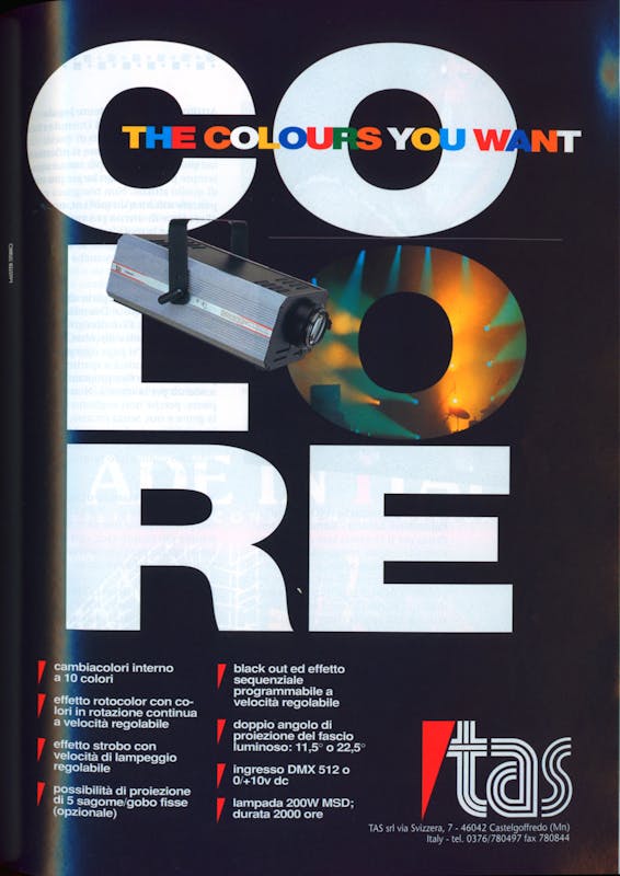 `Inserzione TAS The Colours You Want