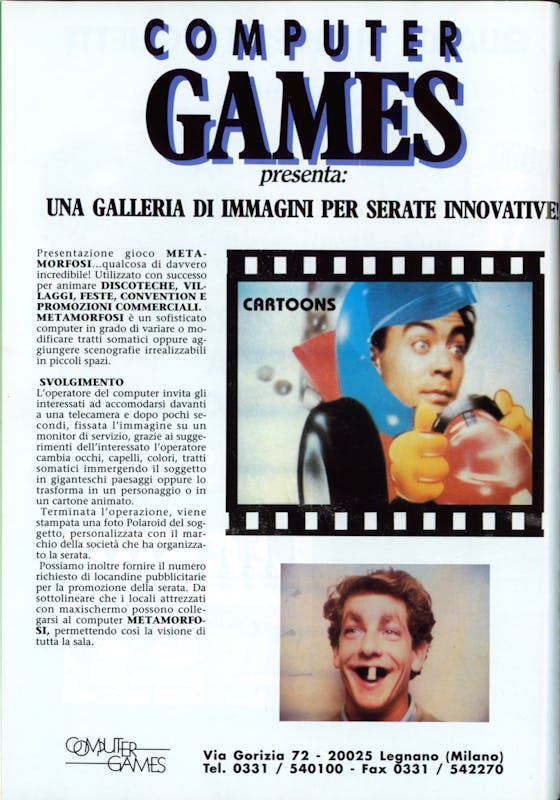 `Inserzione Computer Games Una galleria di immagini per serate innovative