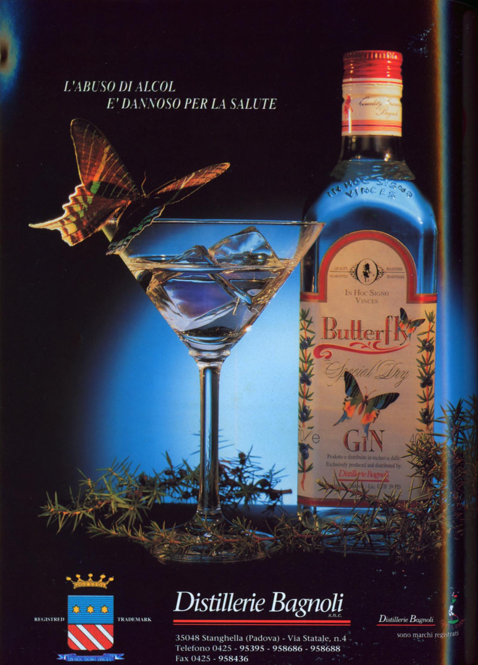 Pubblicità Distillerie Bagnoli: Gin Butterfly
