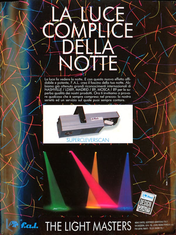 `Inserzione F.A.L. La luce complice della notte