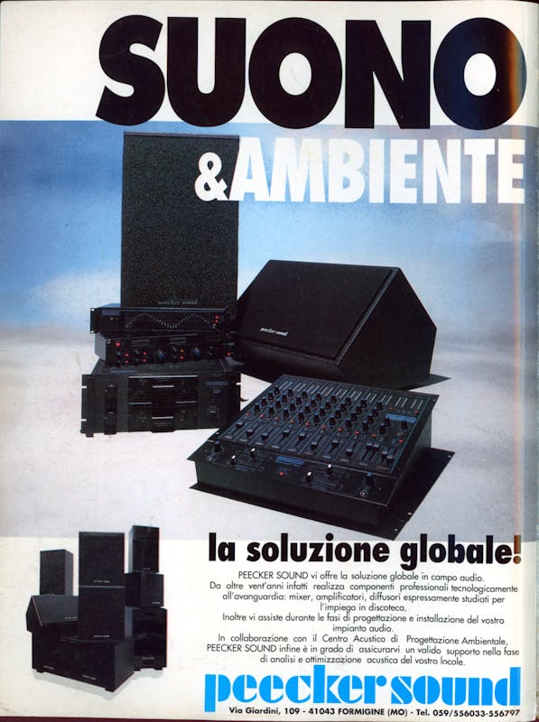 `Inserzione Peecker sound Suono & Ambiente