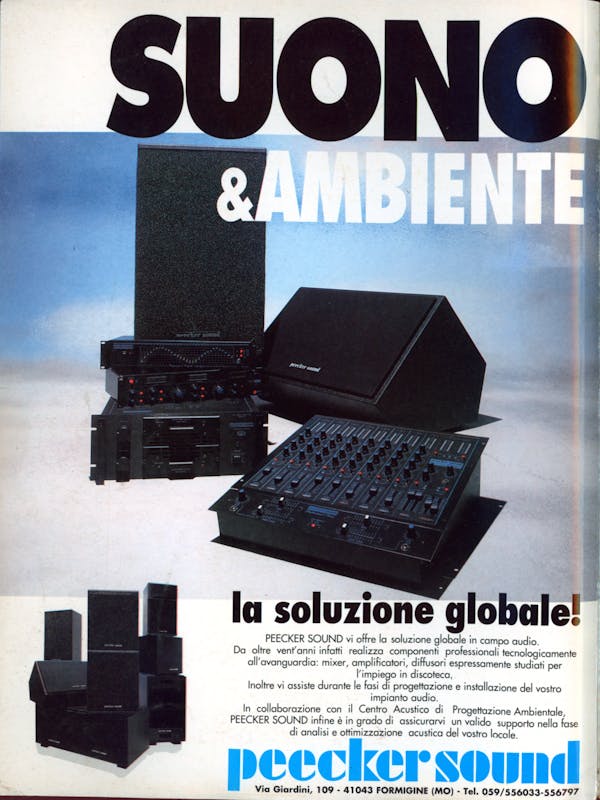 `Inserzione Peecker sound Suono & Ambiente