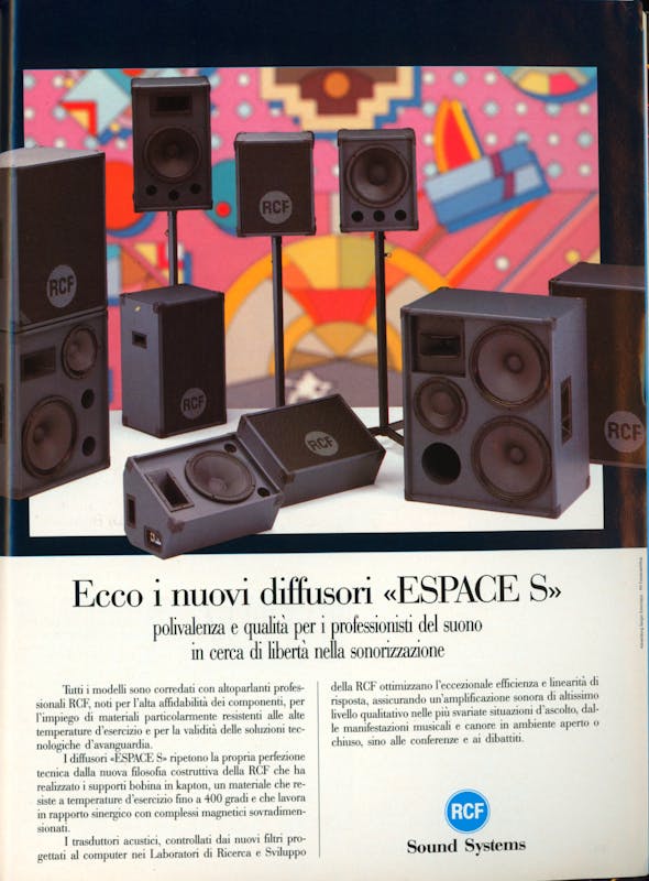 `Inserzione RCF Ecco i nuovi diffusori ESPACE S