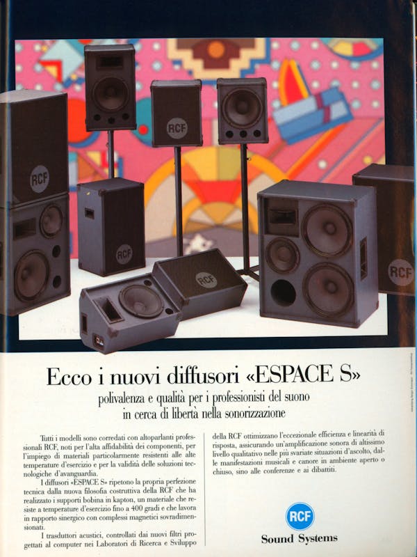 `Inserzione RCF Ecco i nuovi diffusori ESPACE S