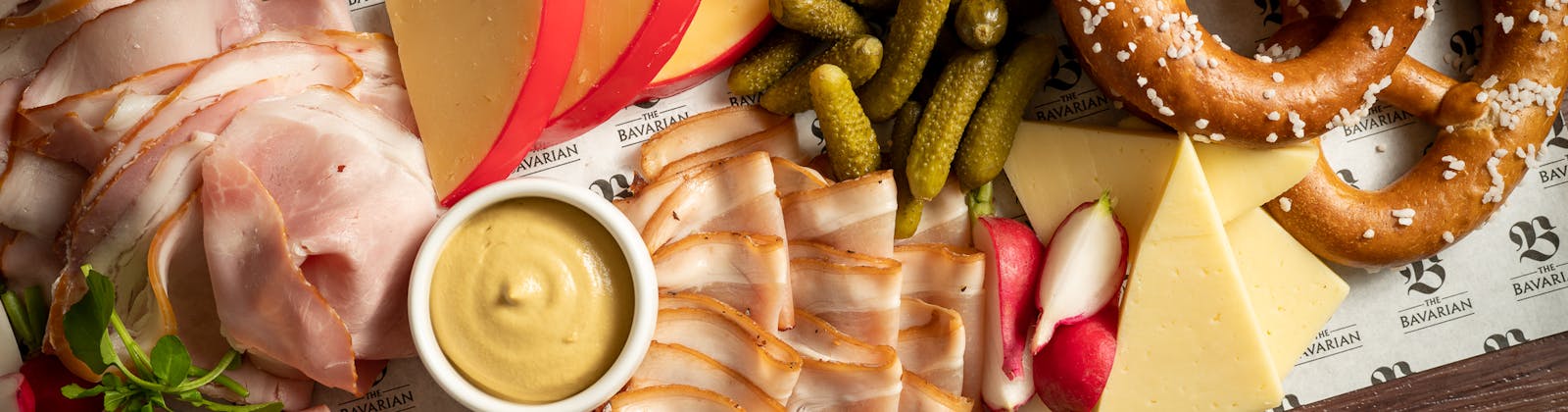 the bavarians cheese and meat platter