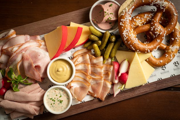 the bavarians cheese and meat platter 