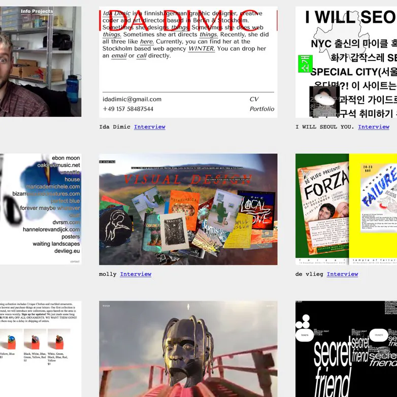 A collage of brutalist websites, courtesy www.brutalistwebsites.com