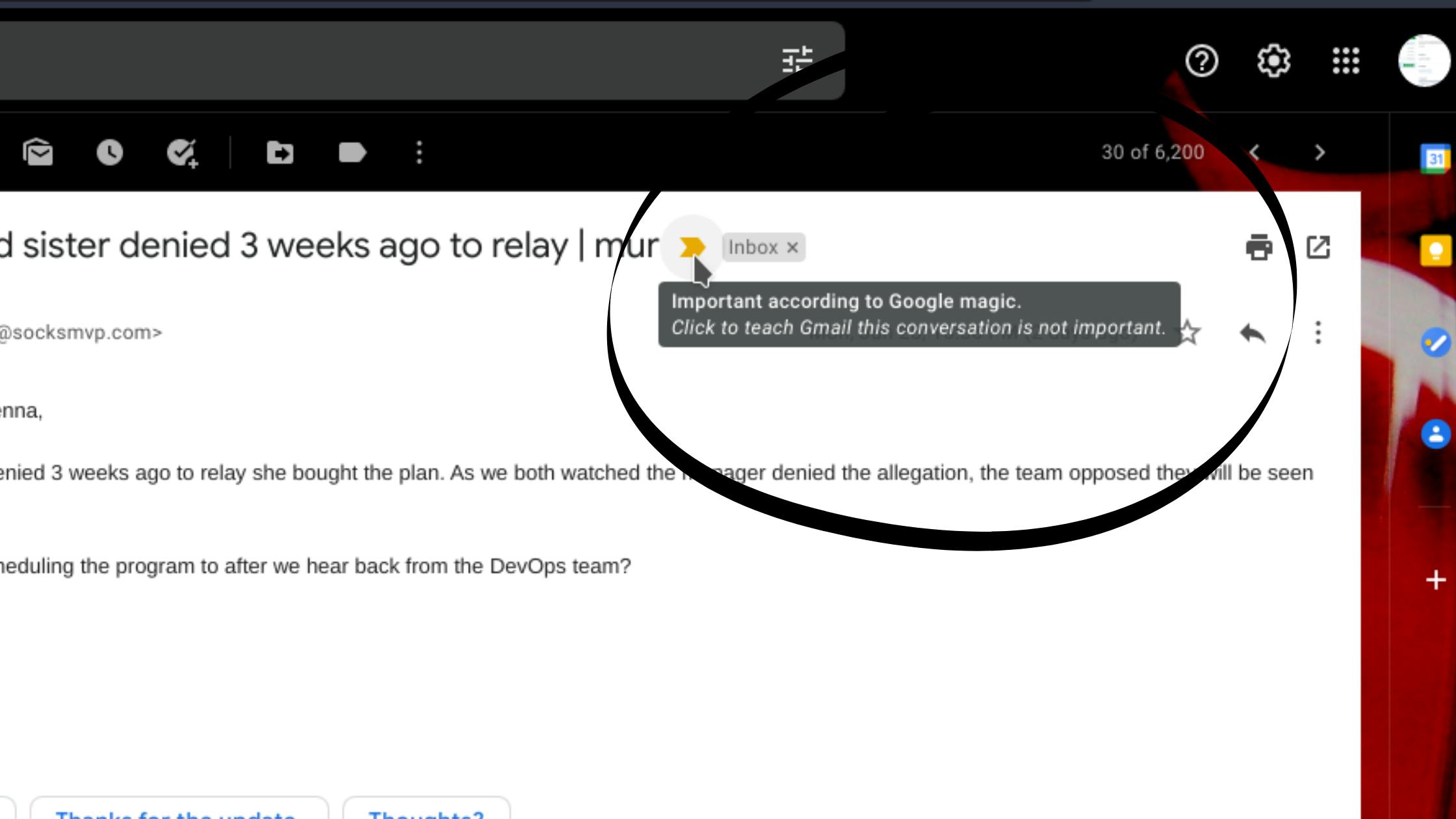 Gmail auto mark as important as part of warmup