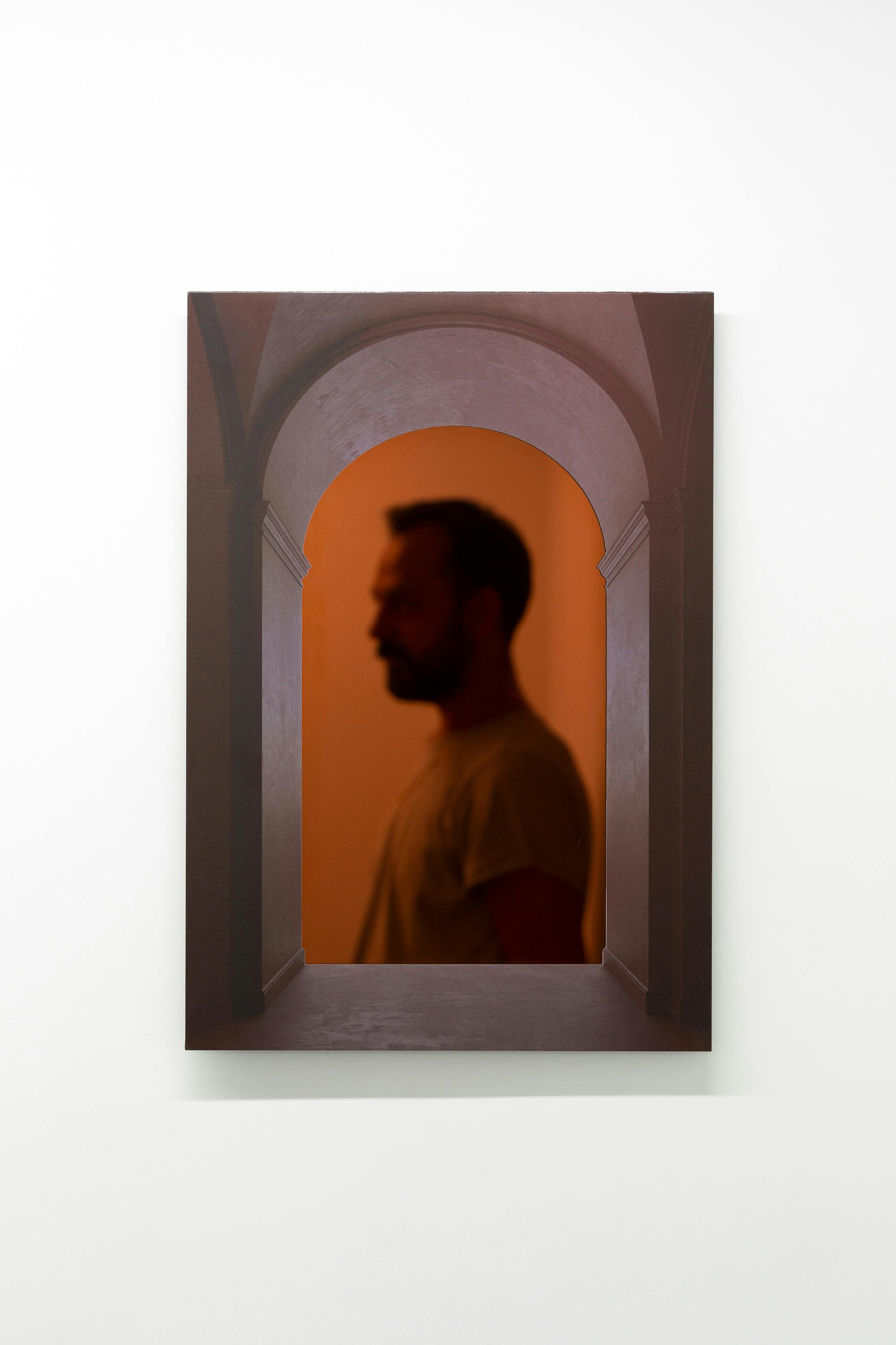 Quadratura #6, 2020, printed stained glass, 43 x 30 cm)