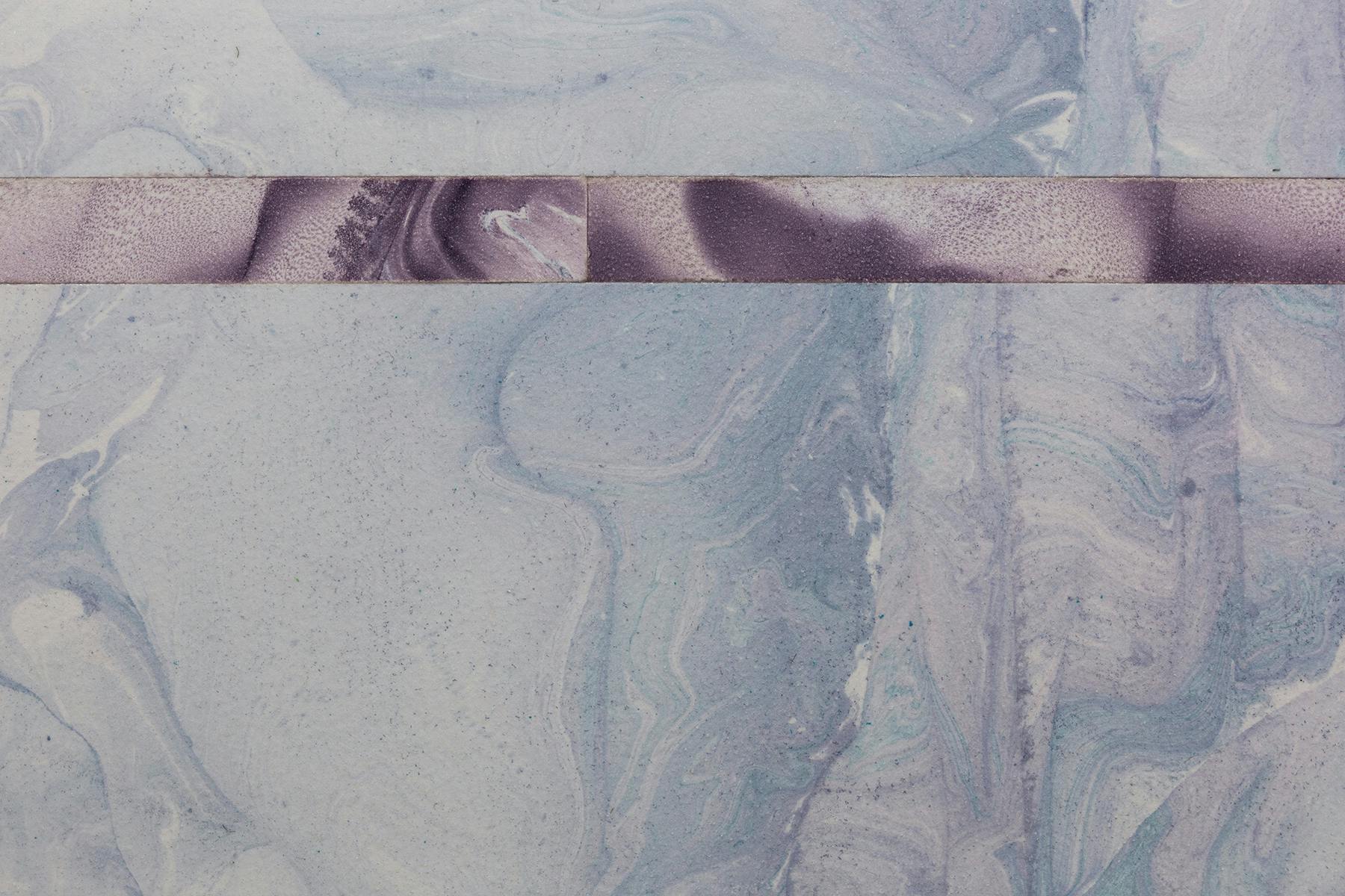 I fuochi della notte #1, Bernardo Tirabosco, 2023, stampa marmorizzata su carta, su tavola, 68 x 65 x 4,5 cm - (dettaglio)