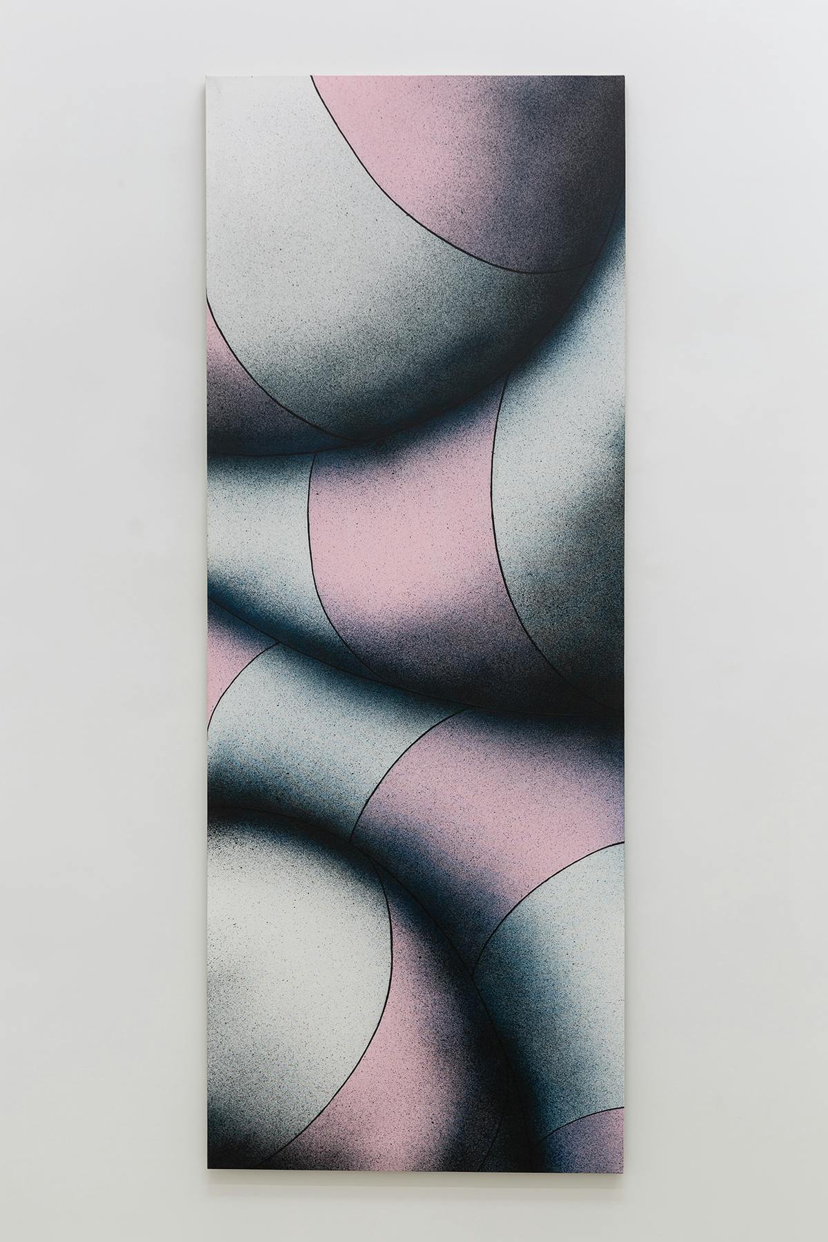Senza titolo, 2014, acrilico su tela, 210 x 80 cm