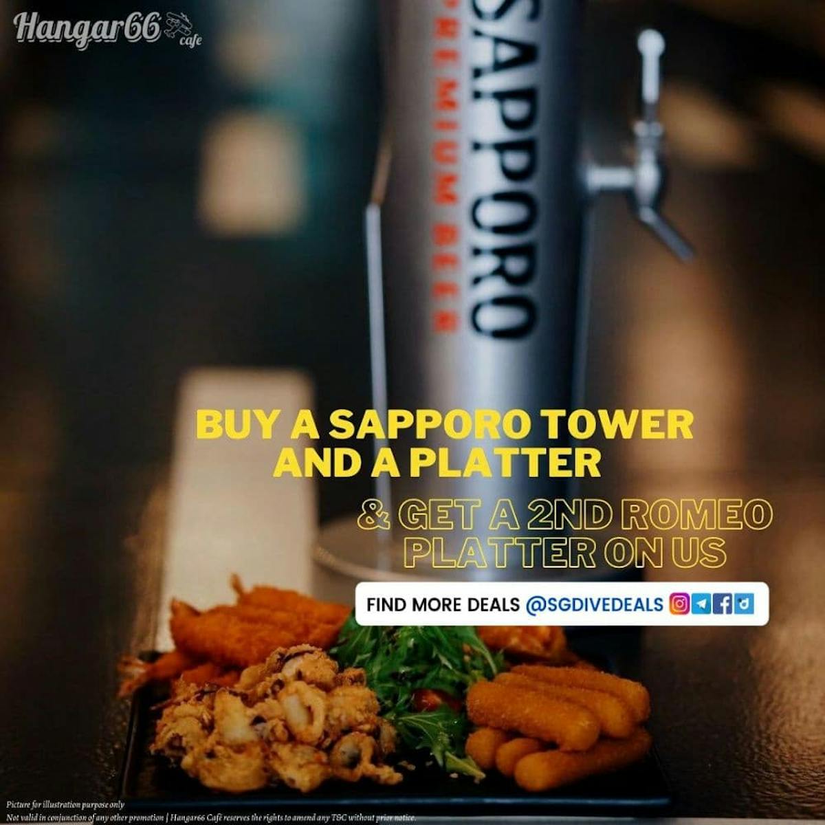 1-for-1 sharing platters with beer tower 