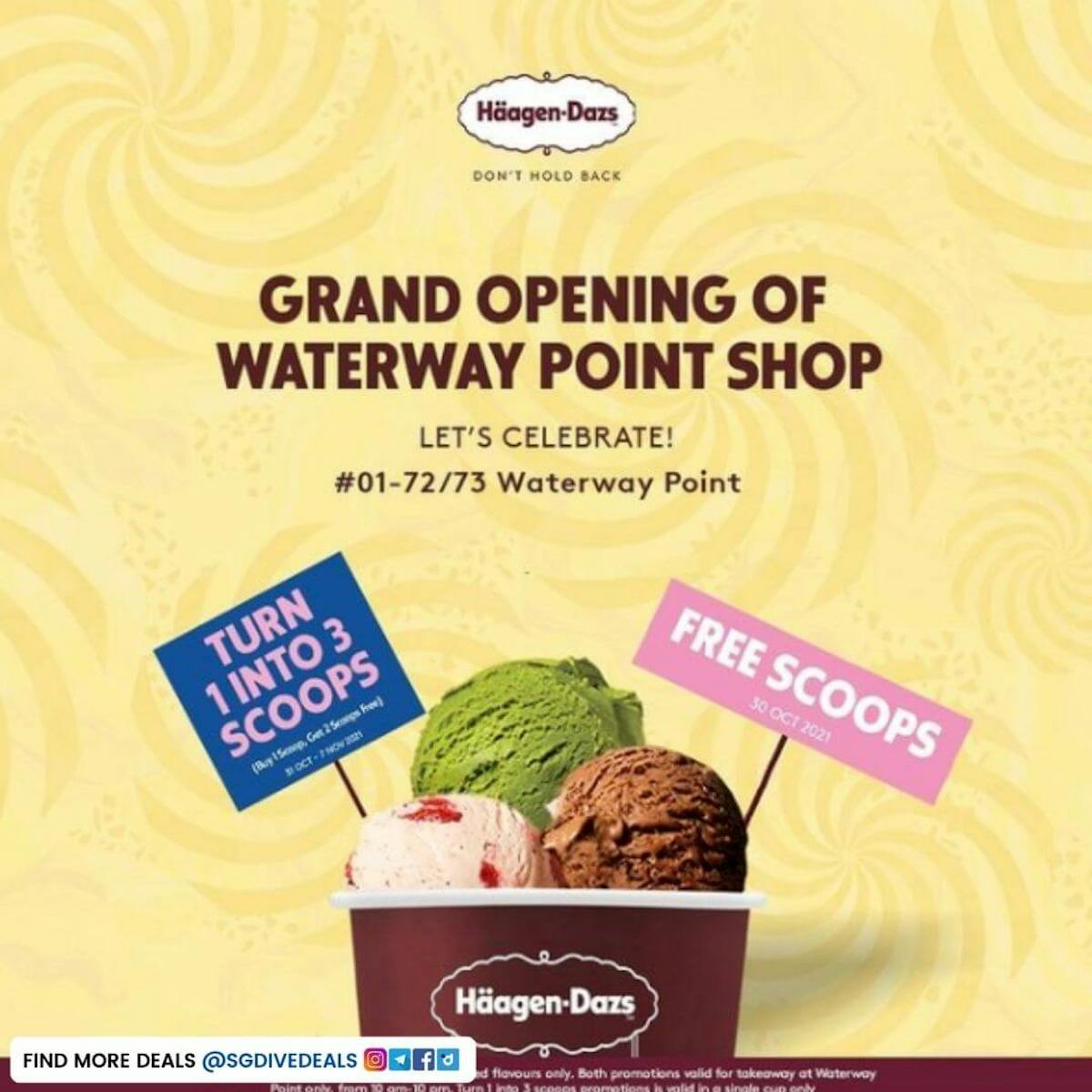 Haagen Dazs Free Ice Cream Scoop for Grand Opening