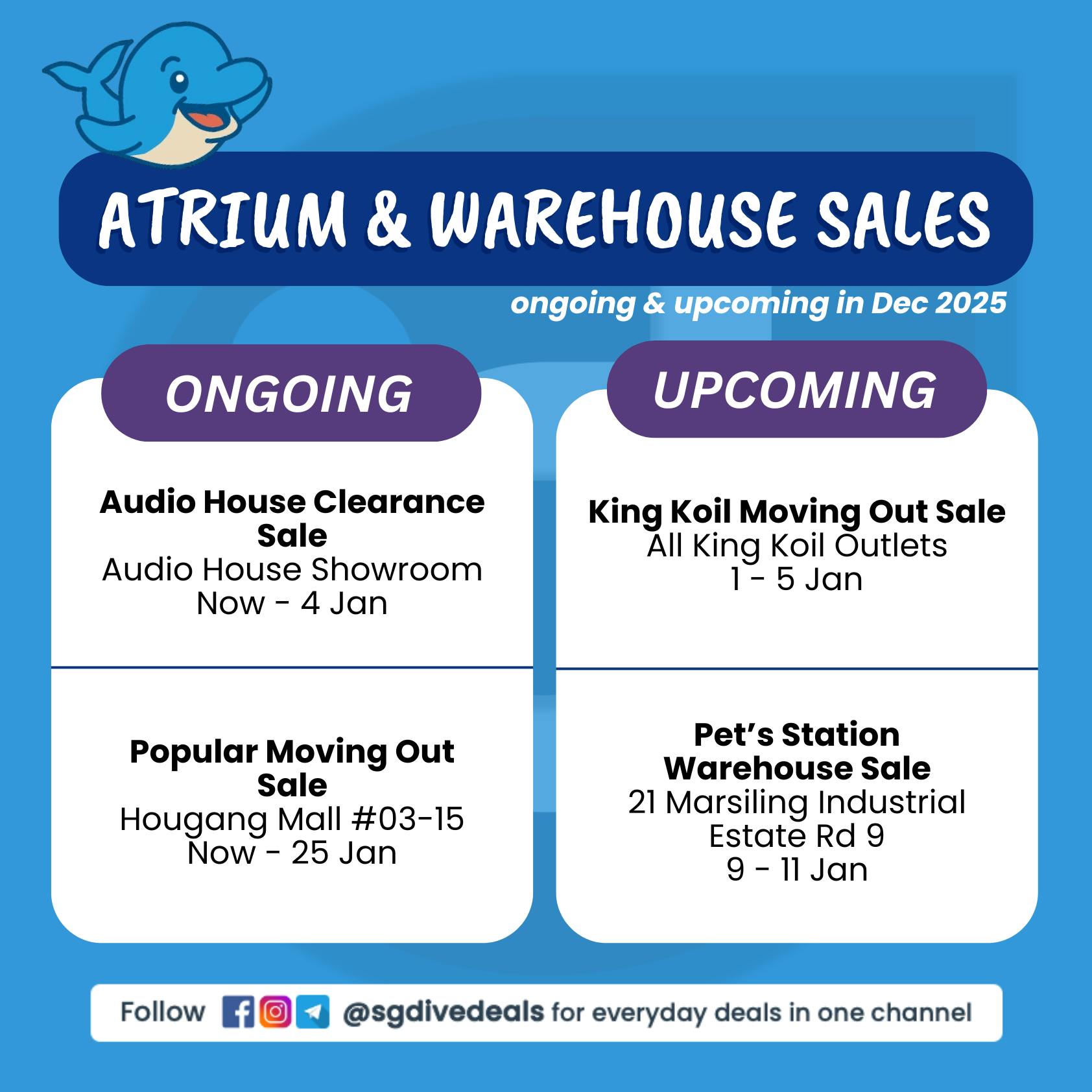 Ongoing & Upcoming Warehouse & Atrium Sales Not to Miss in December 2025