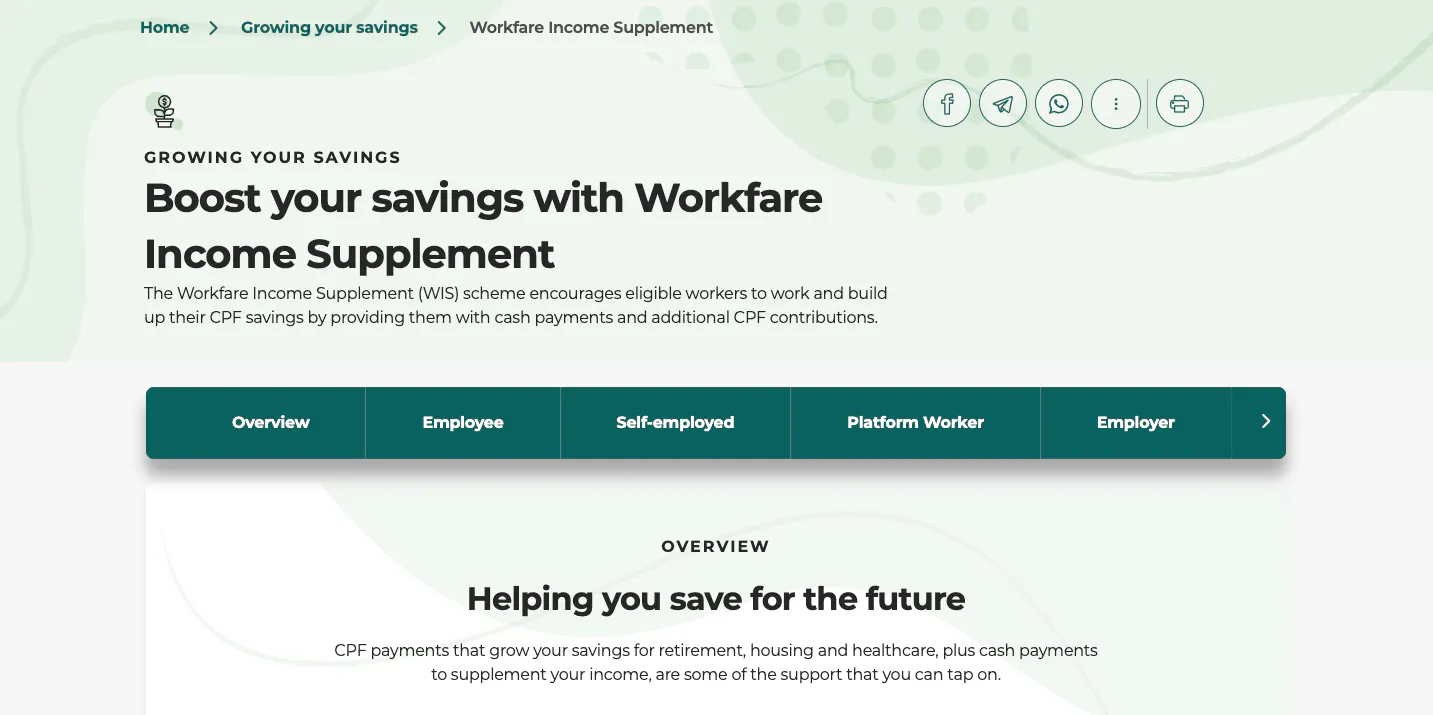 Workfare Income Supplement 2026 Singapore: Up to $4,900 a Year for Employees, Self-Employed and Platform Workers