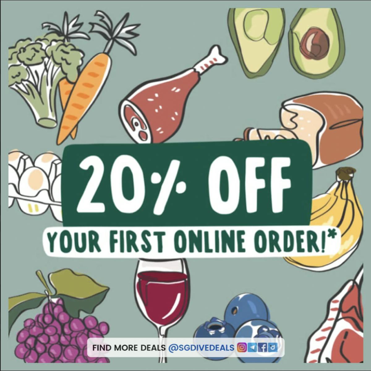 20% off your first online order