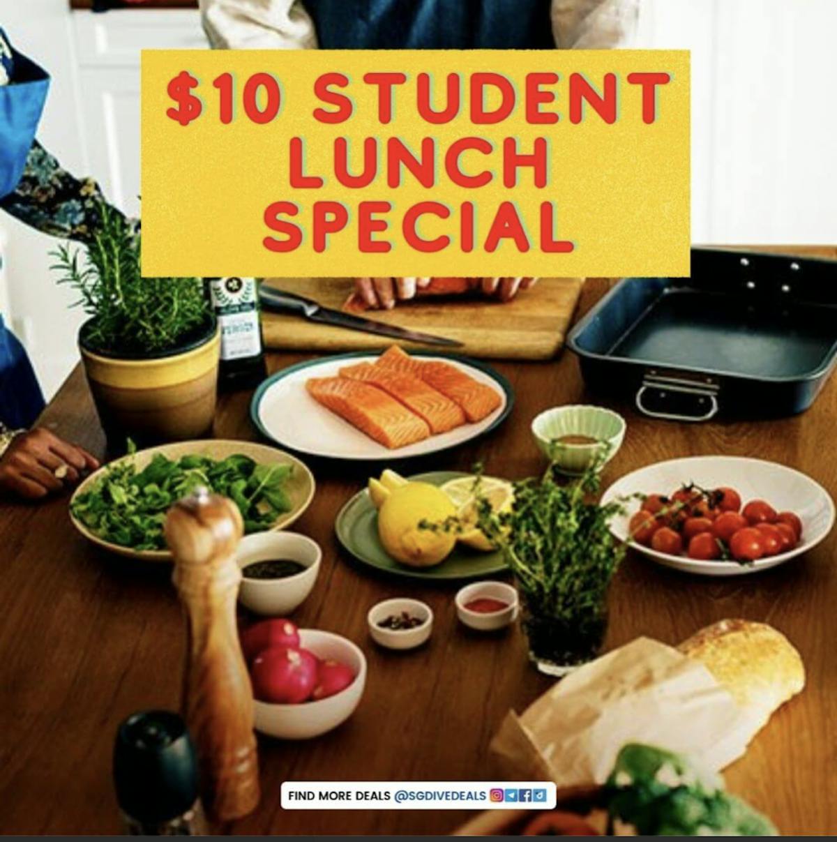 weekday $10 Student Lunch Special