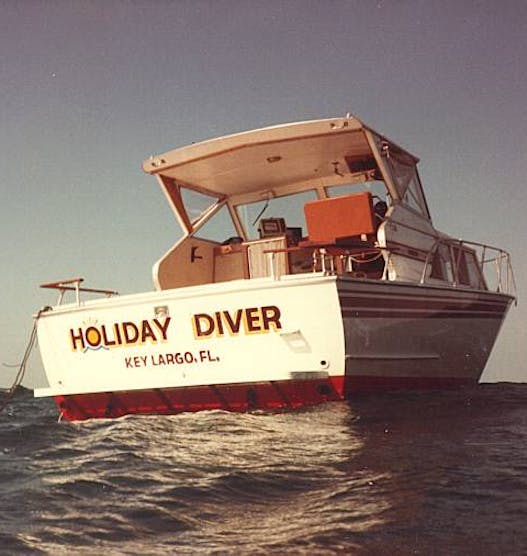 Original Holiday Diver boat, 1980s