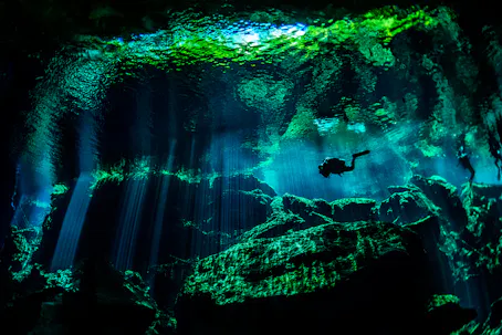 scuba diver in open water