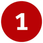 The number 1 in a red circle.