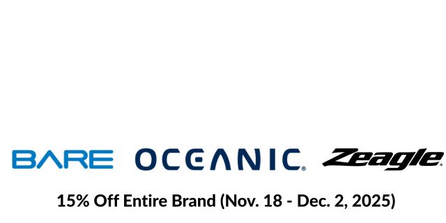 Bare, Oceanic, Zeagle Black Friday / Cyber Monday Landing Page Banner 