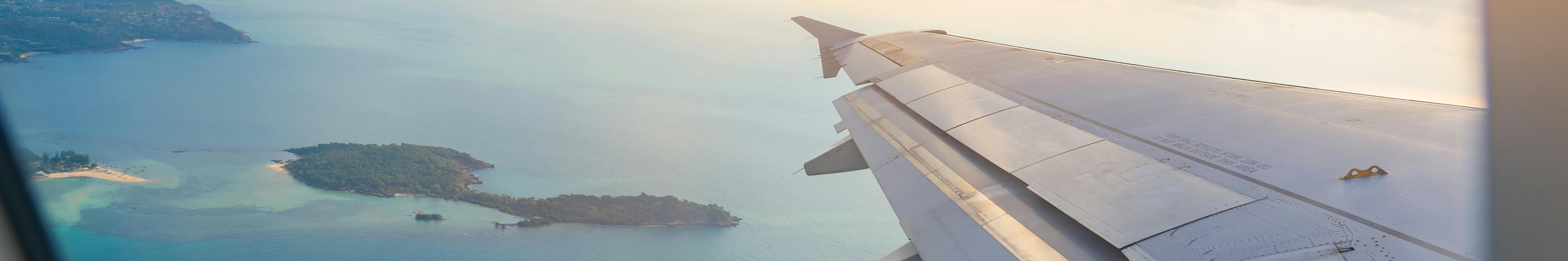 outside an airplane window