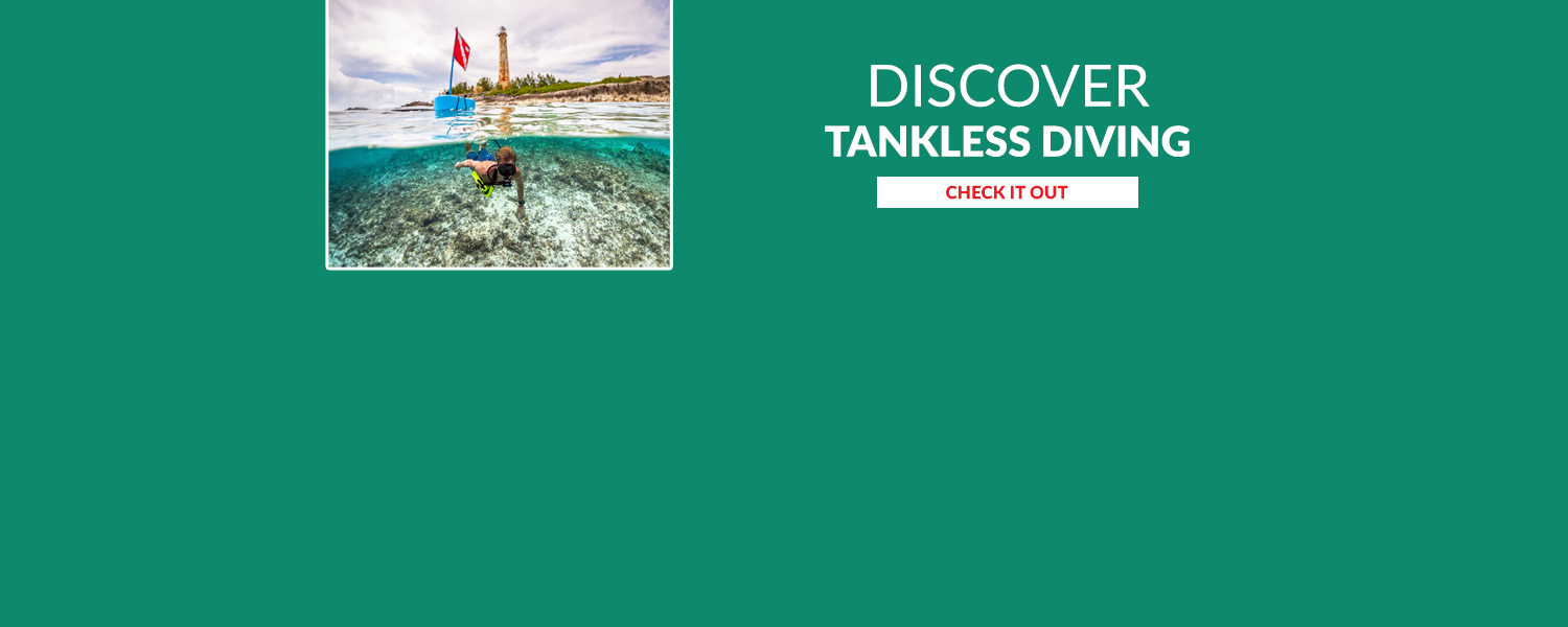 Discover Tankless Diving homepage banner 