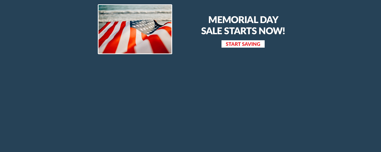 Memorial Day Sale Starts Now! - Homepage Banner 