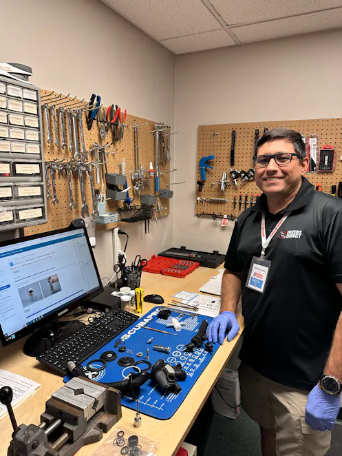 ORL staff servicing gear