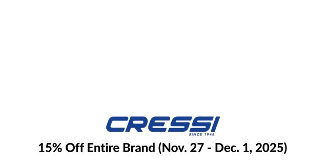 Cressi Black Friday / Cyber Monday Landing Page Banner 