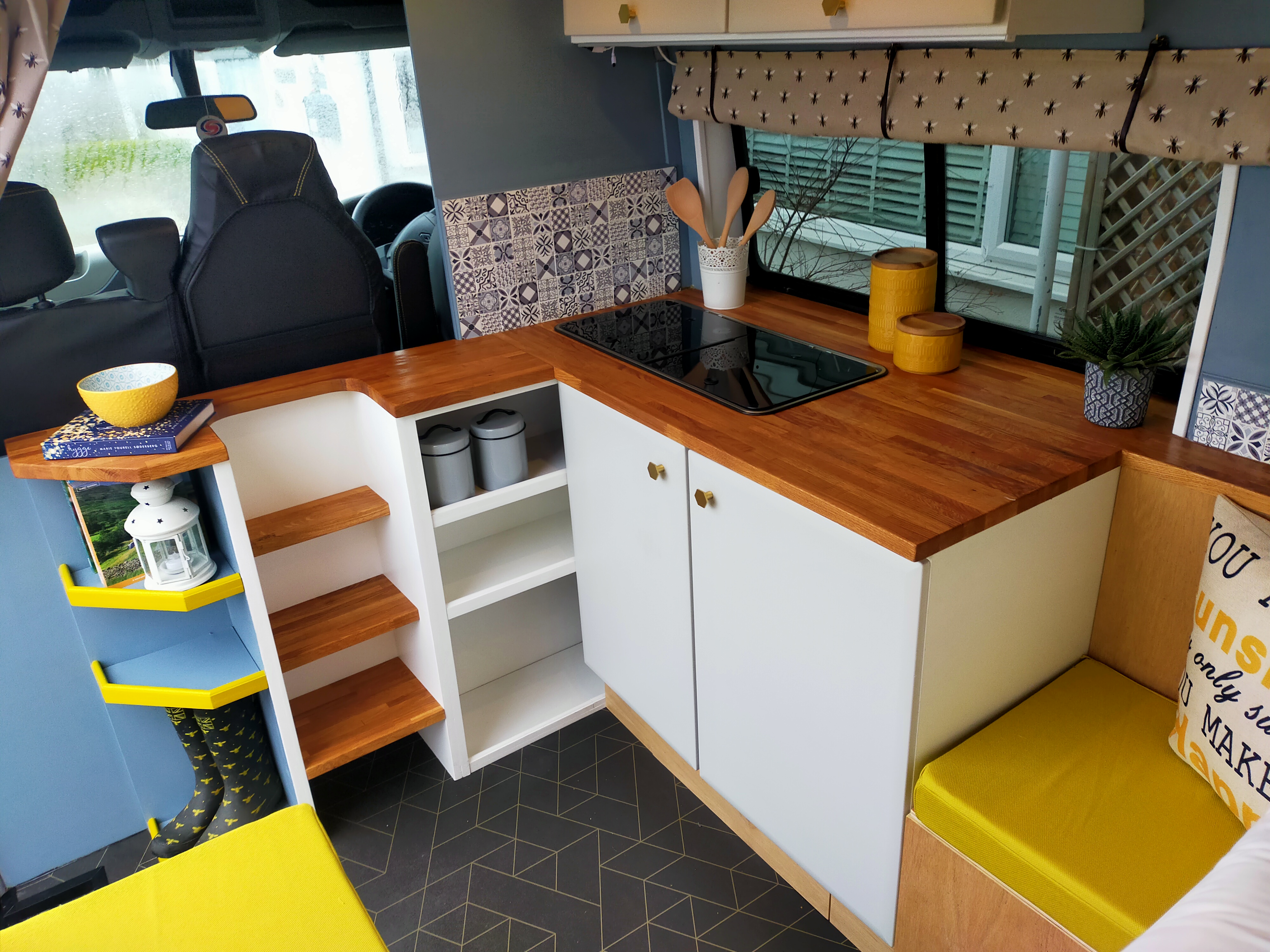 honey campervan conversion interior