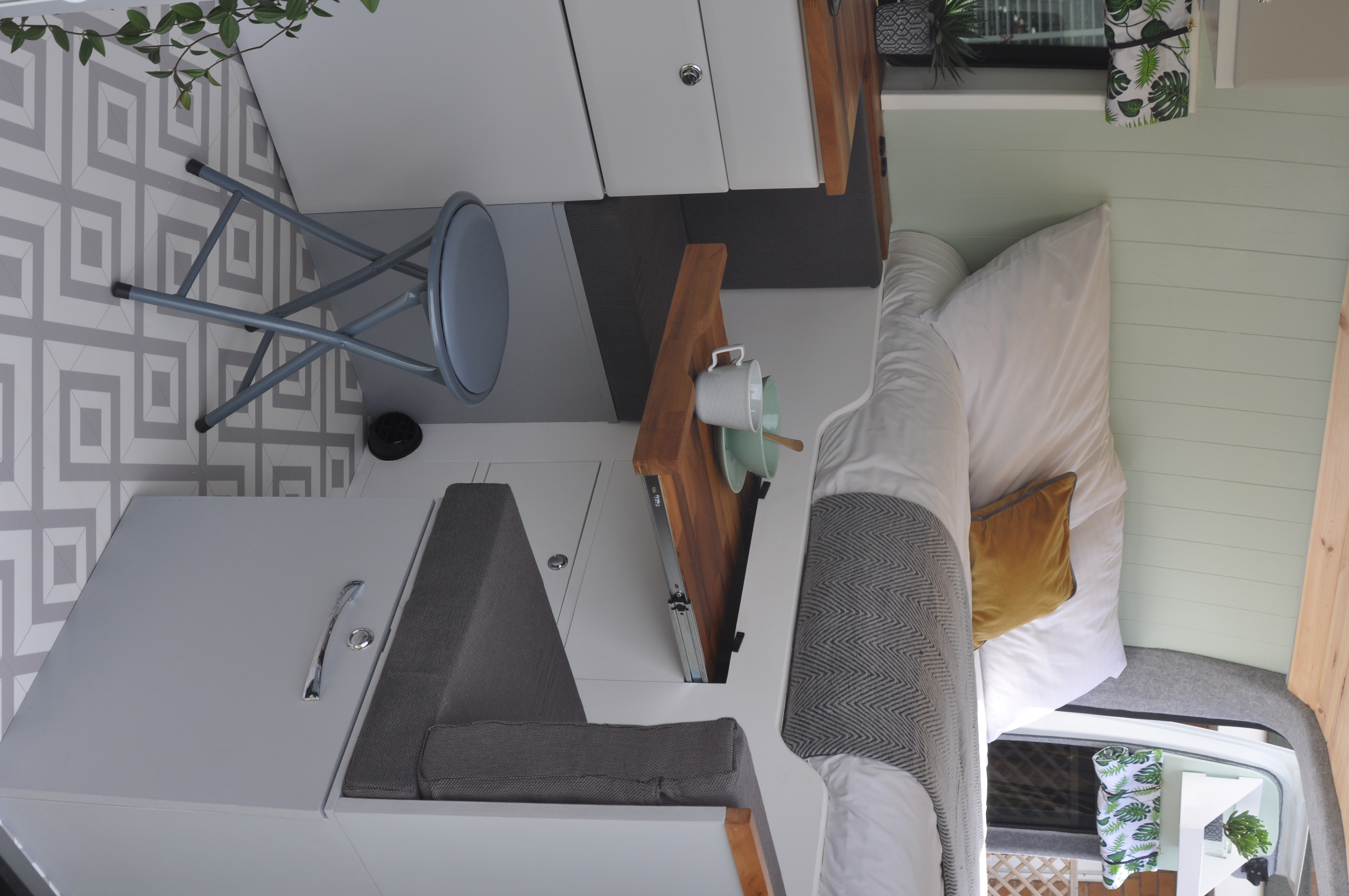 internal campervan dining