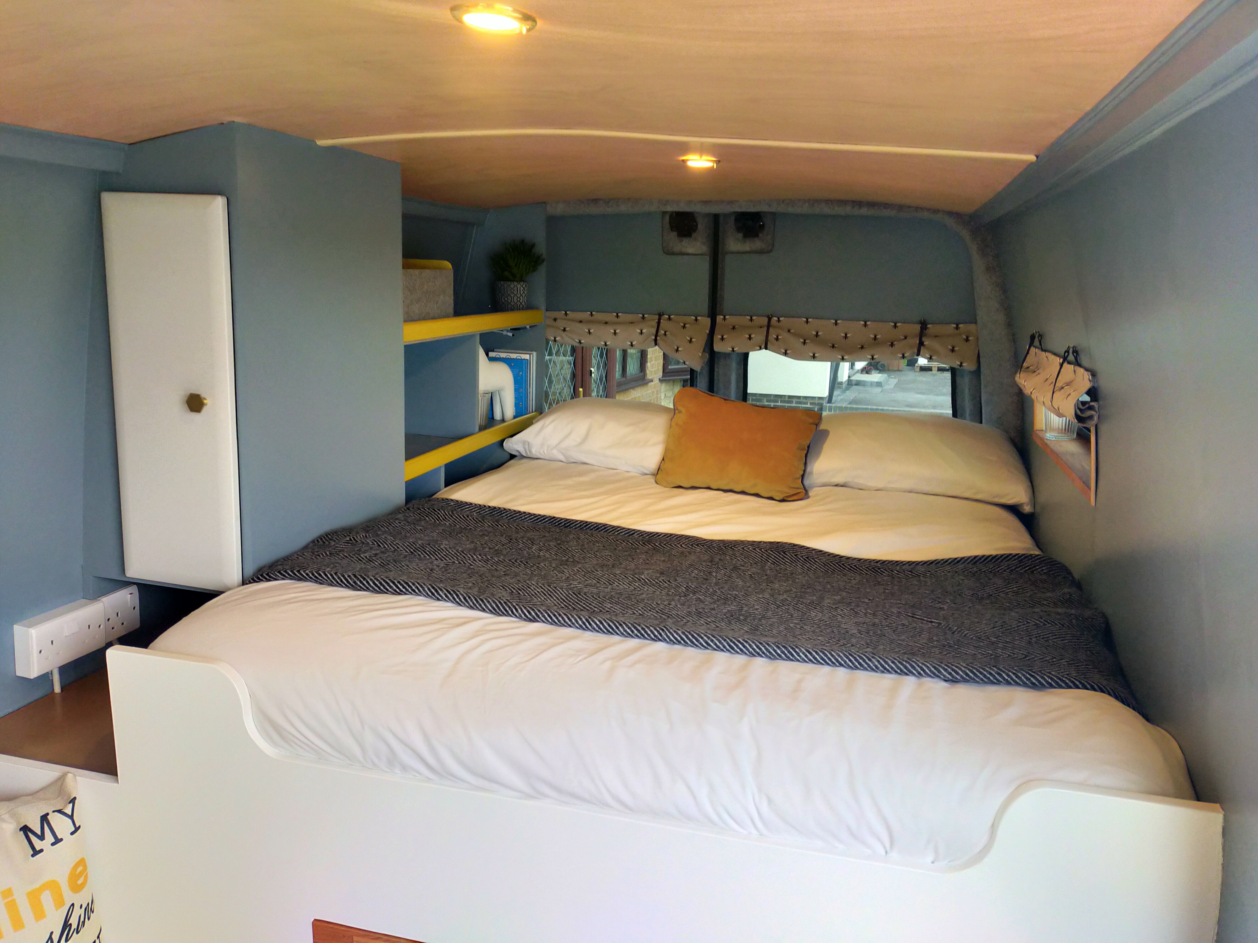fixed double bed campervan