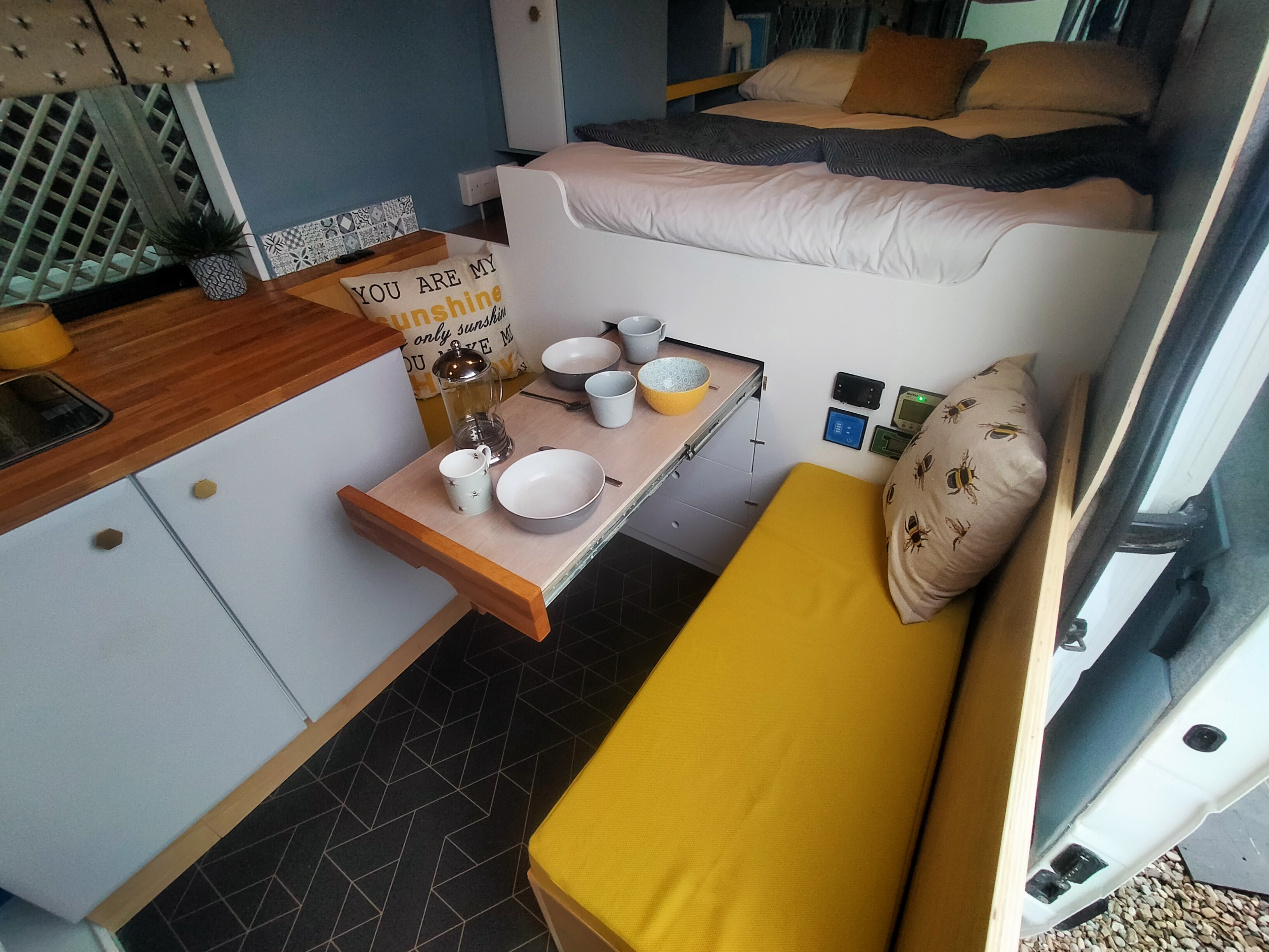 honey dining campervan