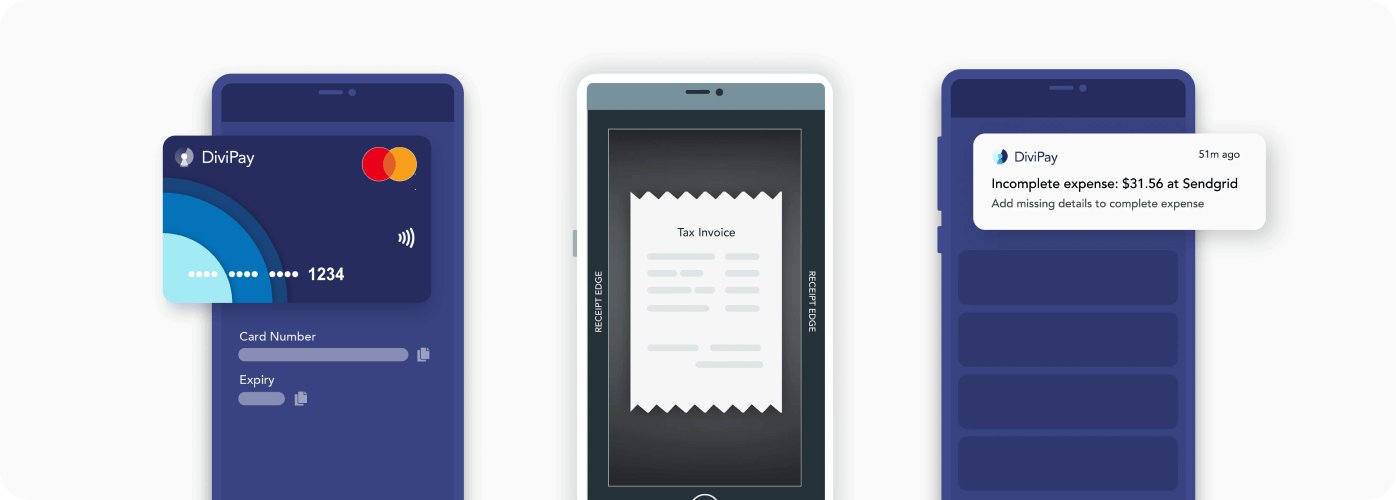 DiviPay app mockups