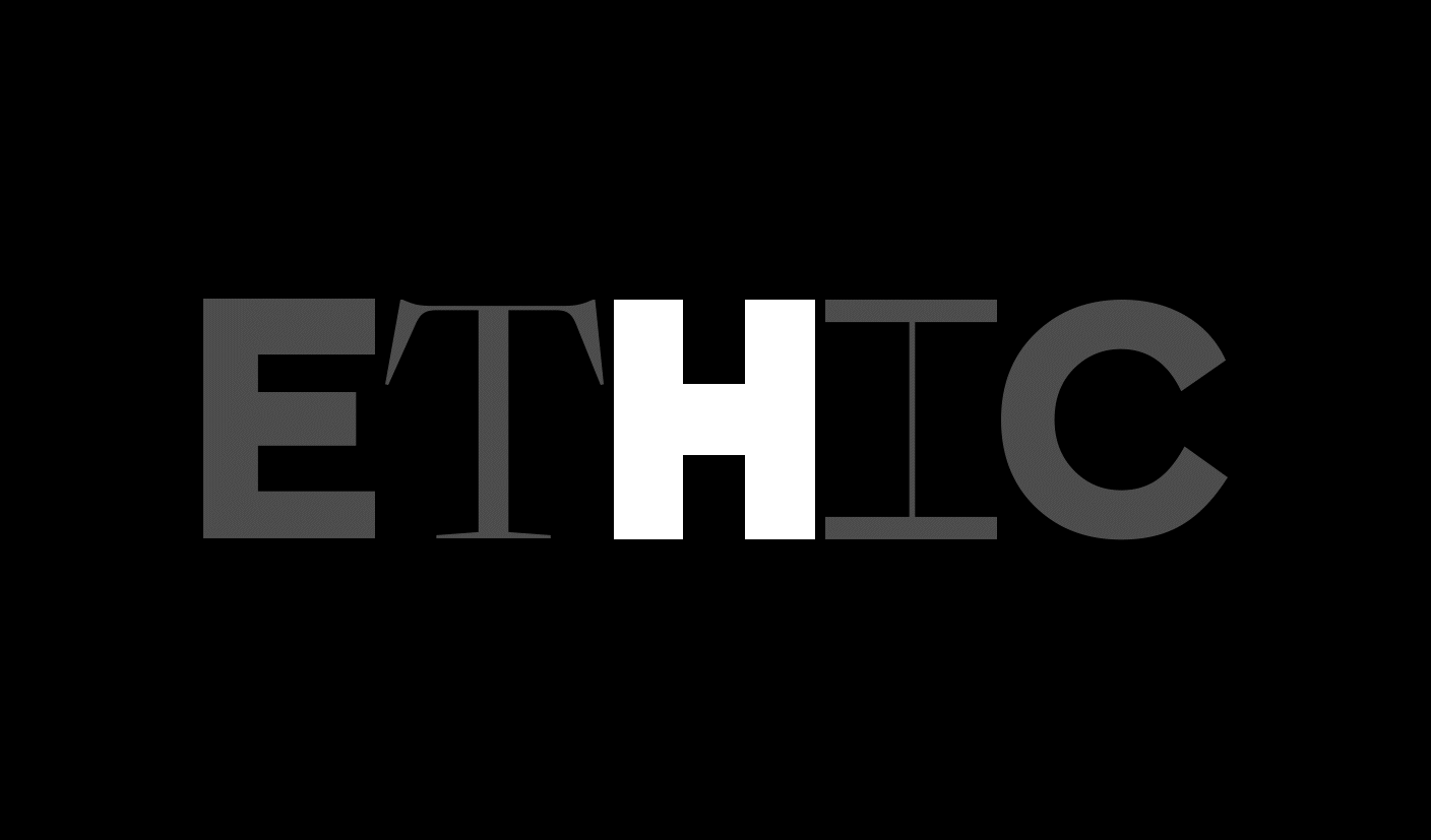 ethic the letter h in the shape of a bridge