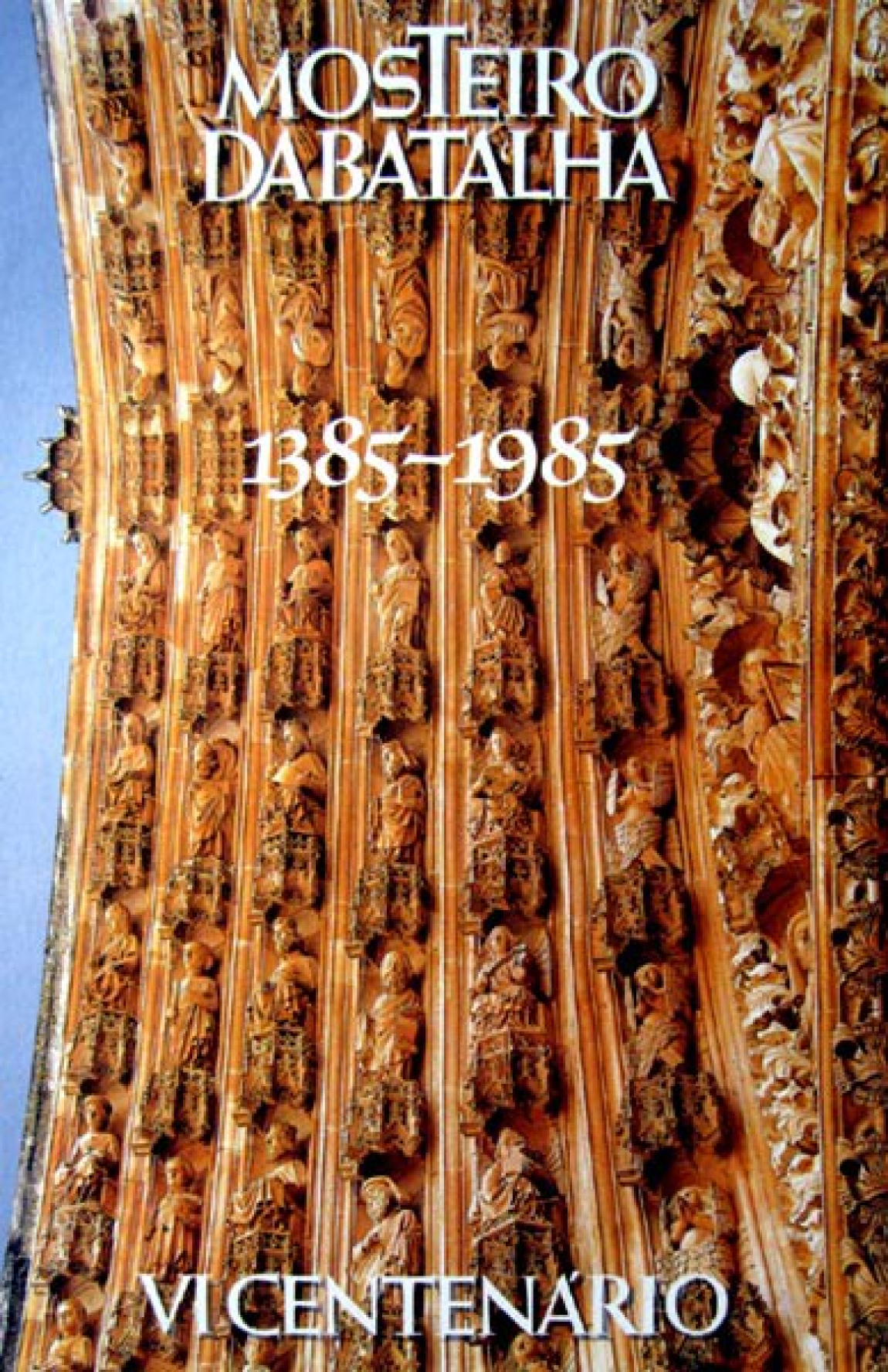 Poster designed for a cultural event showcasing sculptures on the wall of an old cathedral