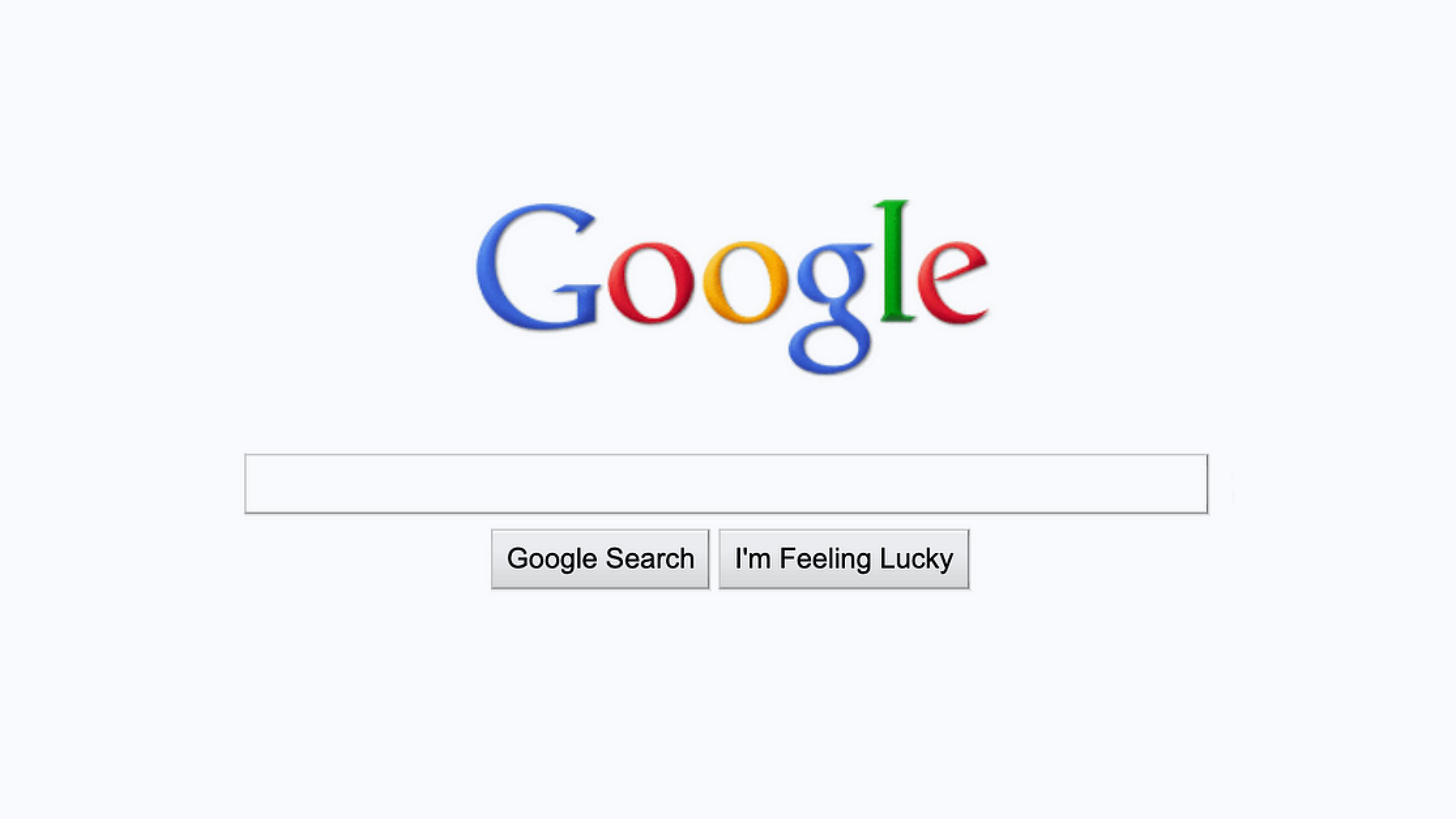 screenshot from one of the first googles homepages