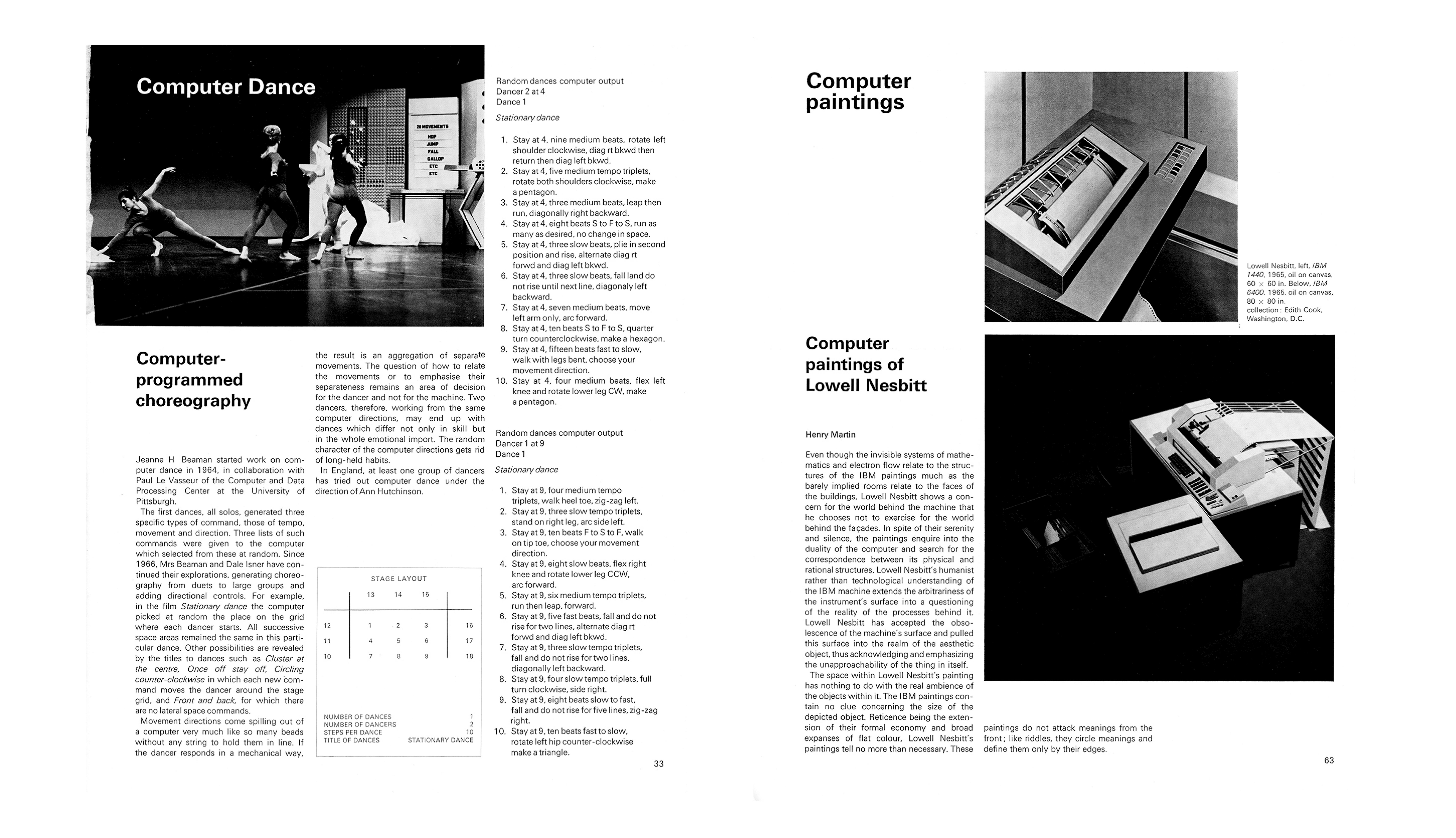 scans of article about Computer Dance performance