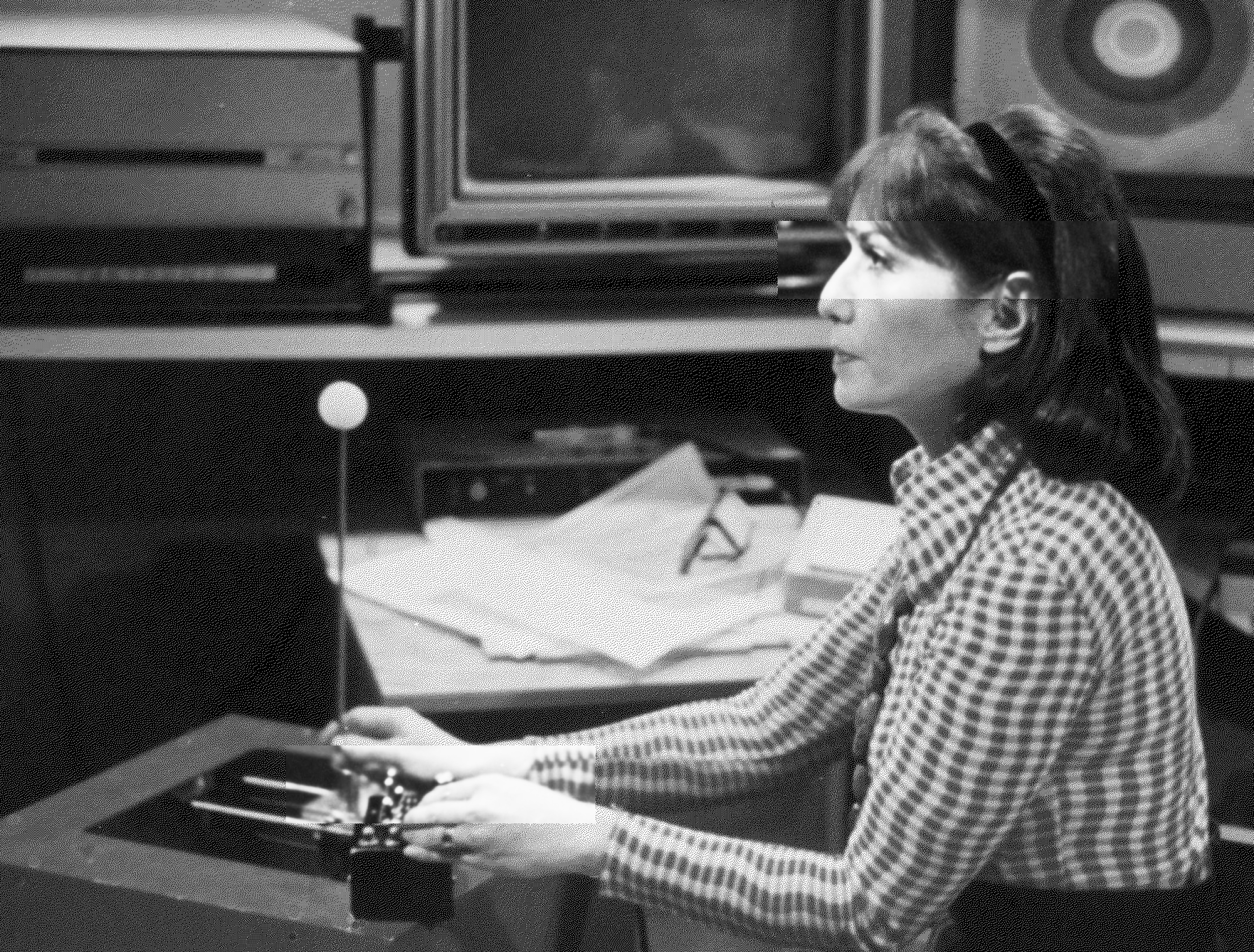 photo of Lillian Schwartz at Bell Labs