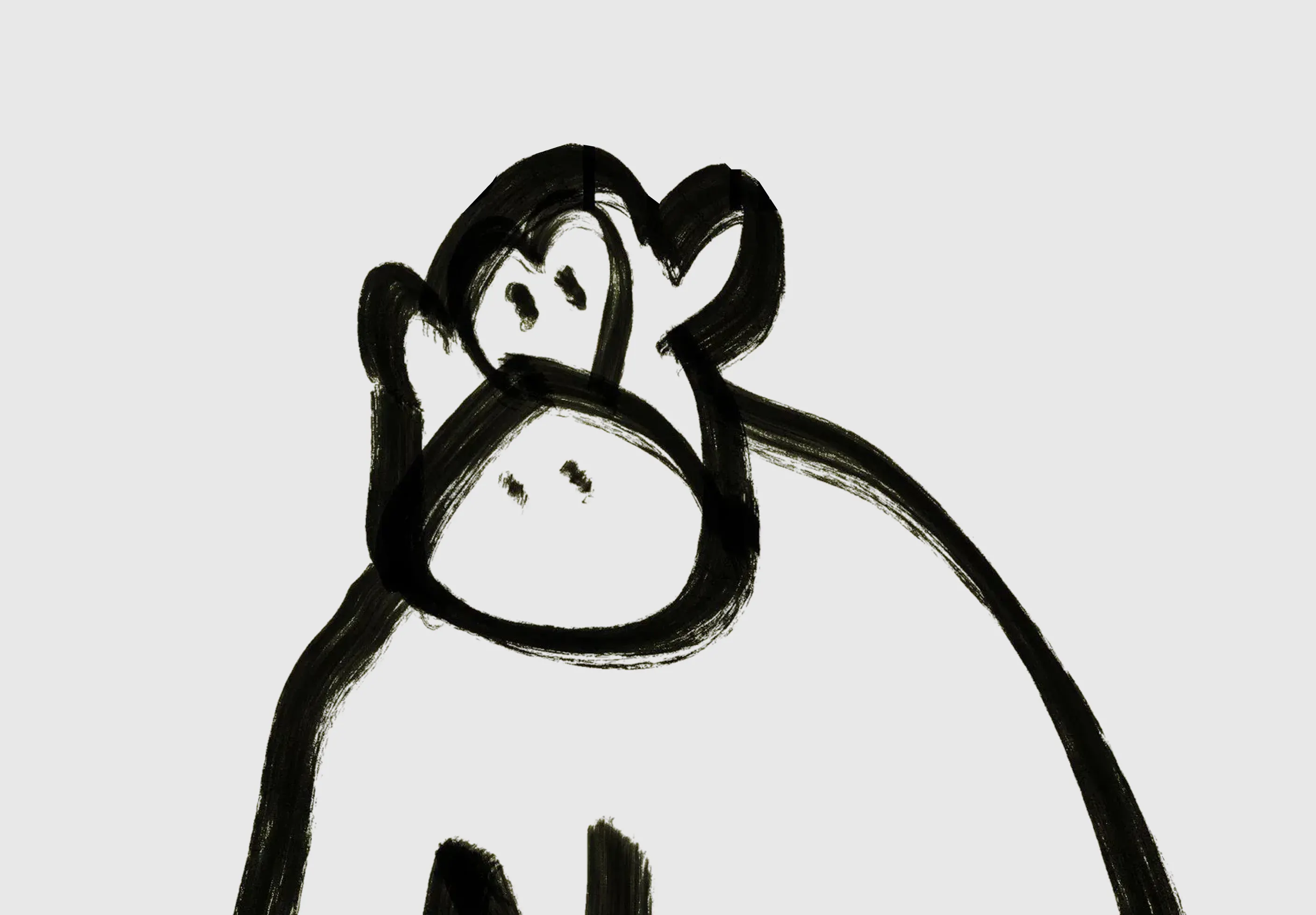 Drawing of a monkey