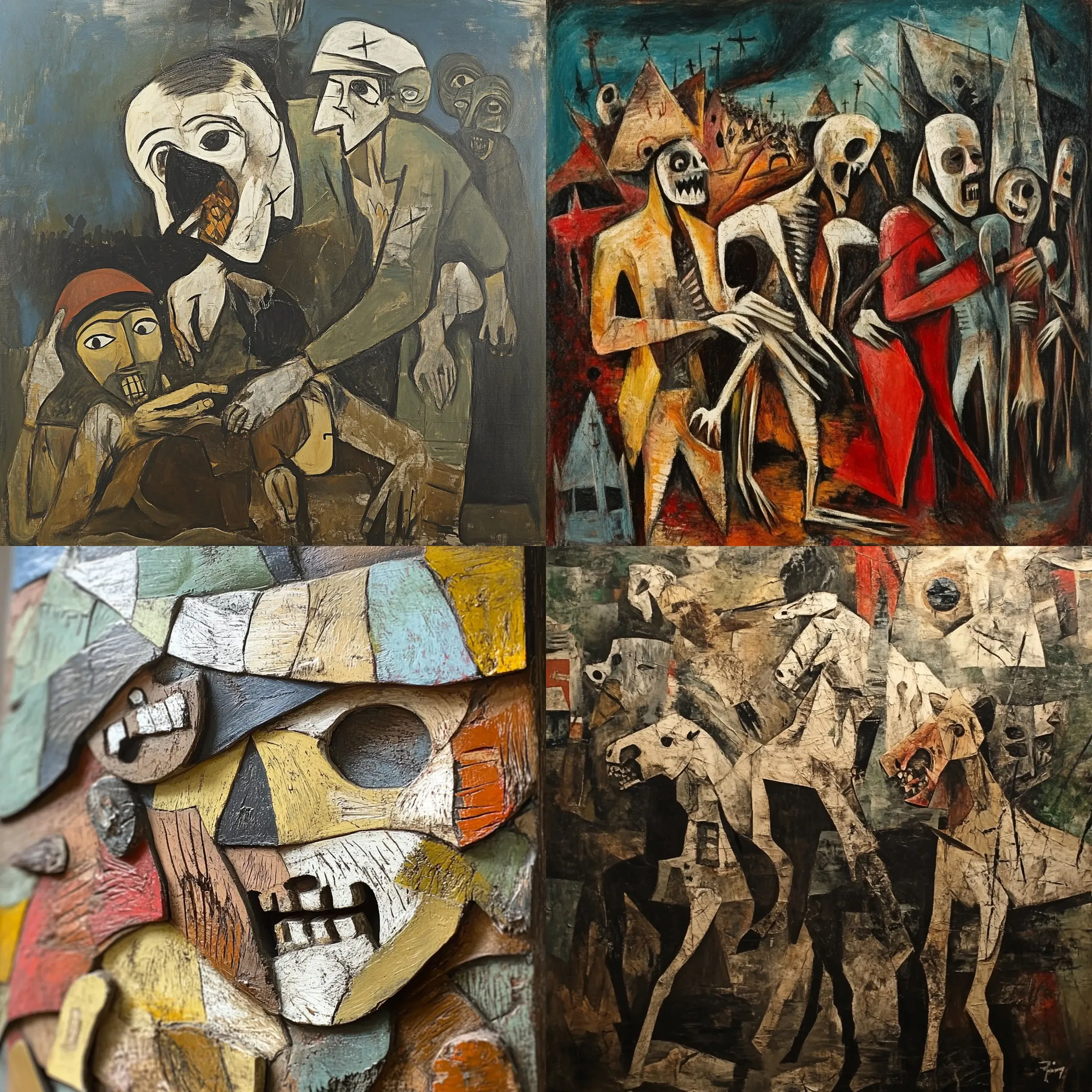 image generated by AI similar to guernica painting