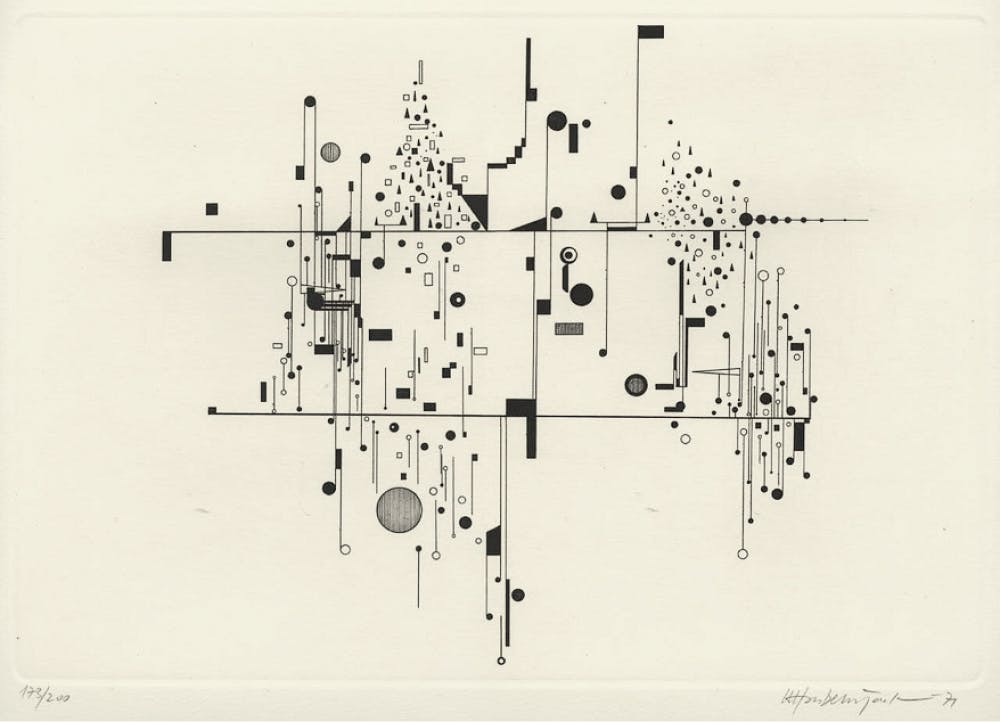 music notation with circles, shapes, and lines