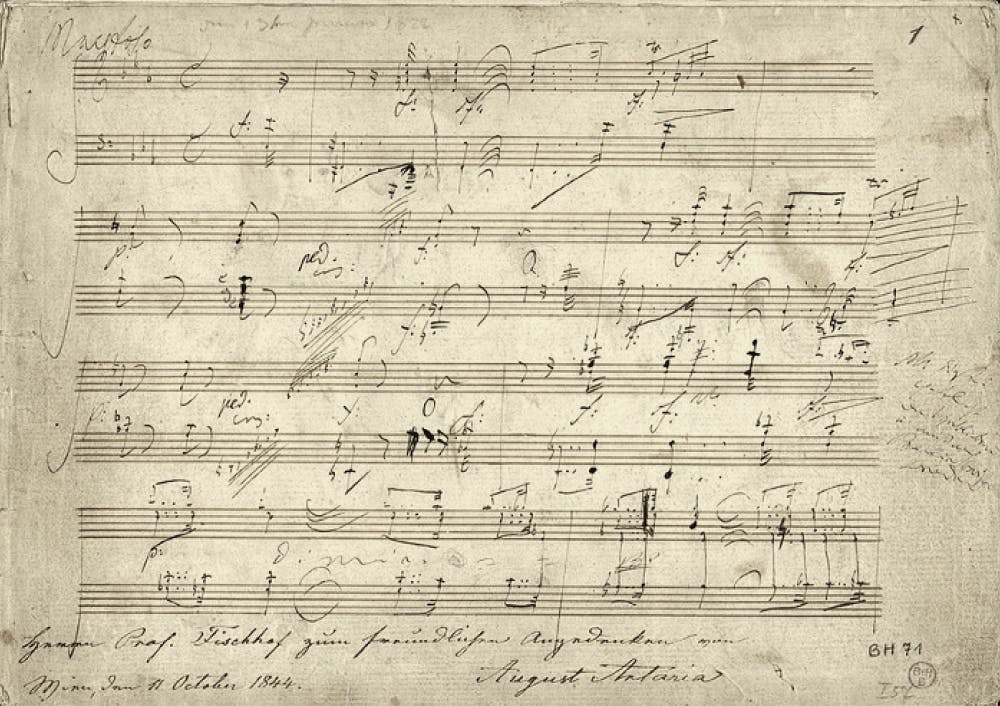 music notation by beethoven